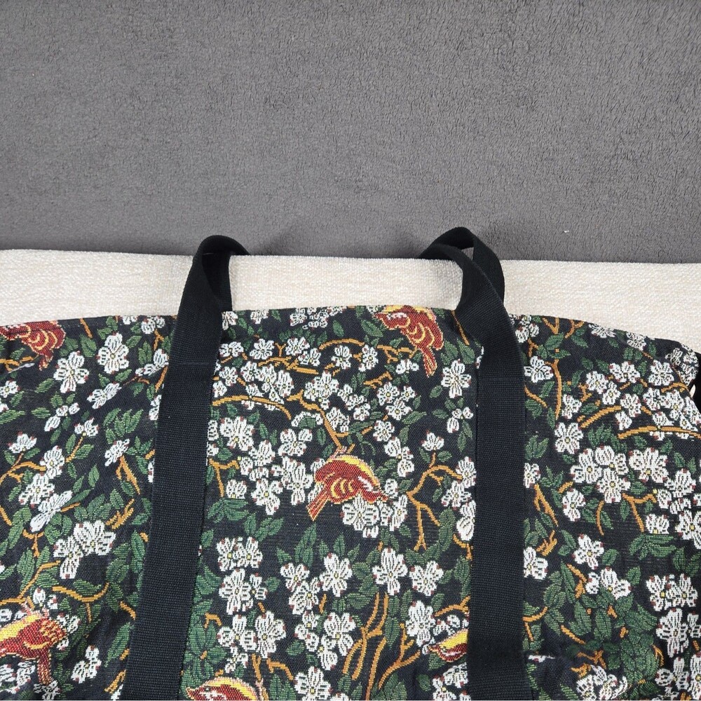 Vintage Bob Timberlake Large Bag Tapestry Fabric Tote Bird Flowers Travel - Picture 12 of 16